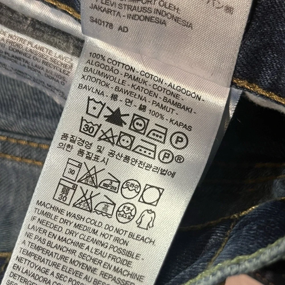Levis 527 Jeans Mens 29x30 Blue Bootcut Mid Rise Medium Wash Denim Western